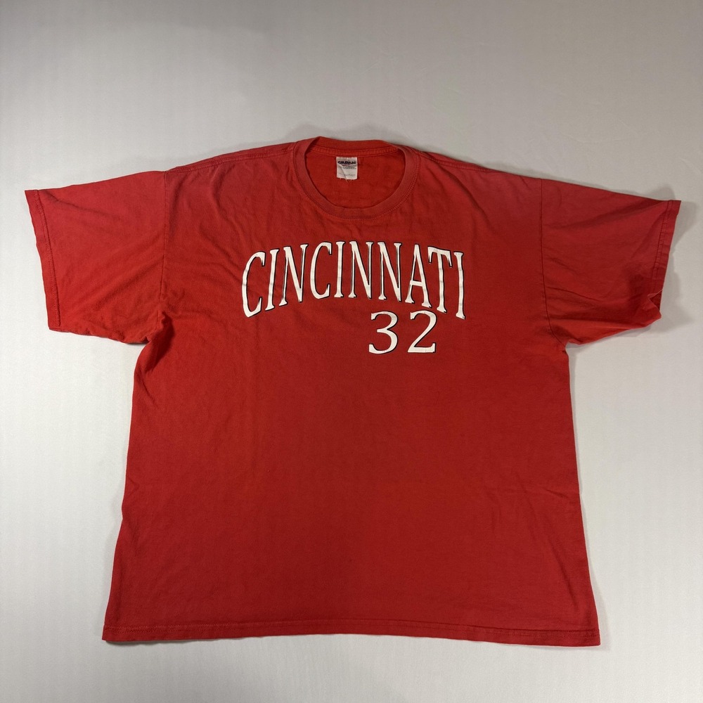 Cincinnati Reds Shirt Mens XL Red MLB Baseball Gildan Jay Bruce 32 Graphic Tee